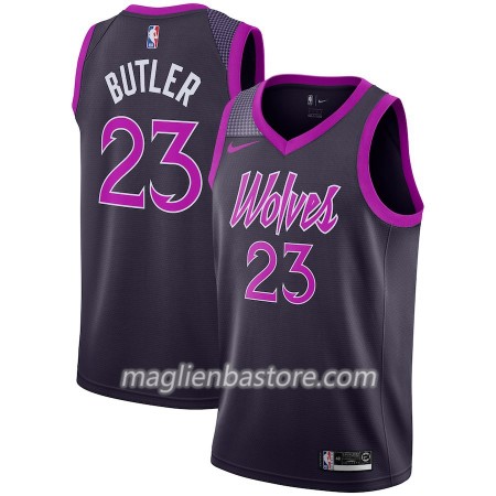 Maglia NBA Minnesota Timberwolves Jimmy Butler 23 2018-19 Nike City Edition Viola Swingman - Uomo